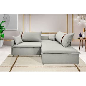 Sofá Valence Slim Premium Sem Caixa de 1,80m - Linho cor Palha