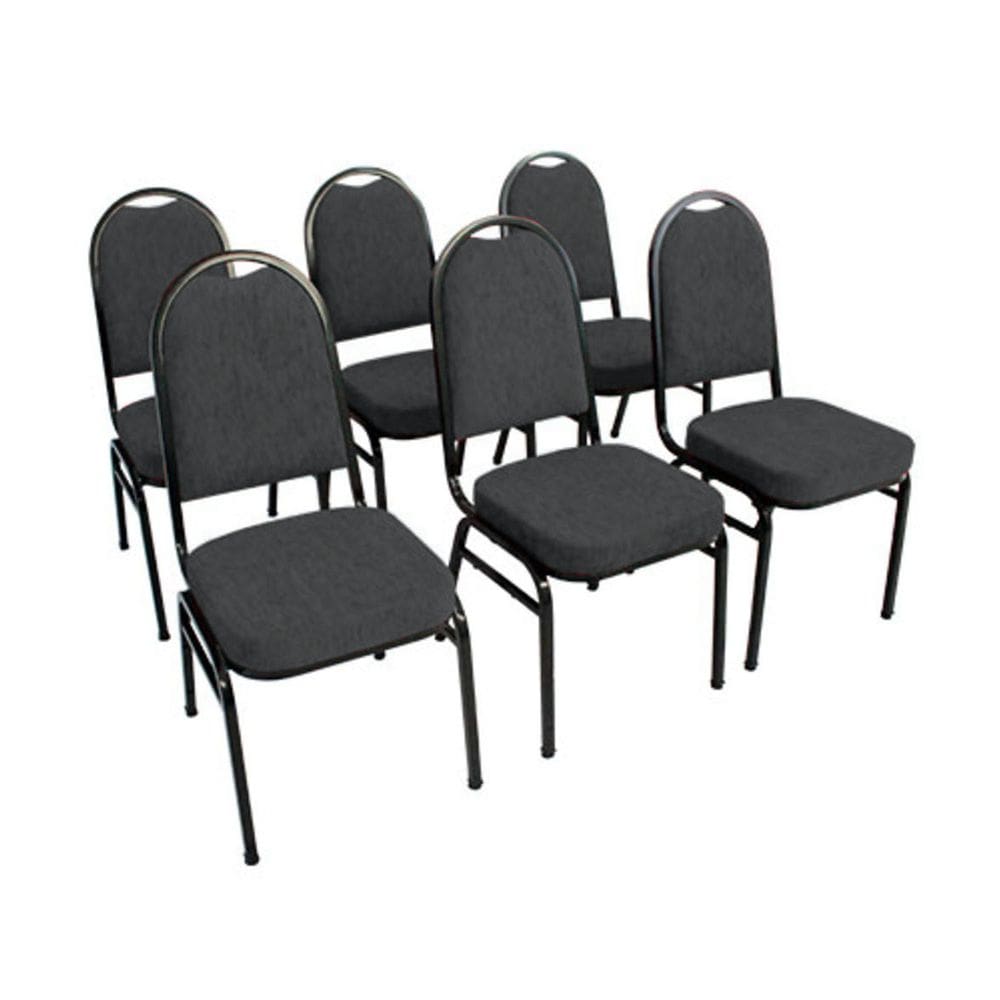 Kit com 6 Cadeiras para Auditórios Linha Hotel Marrom