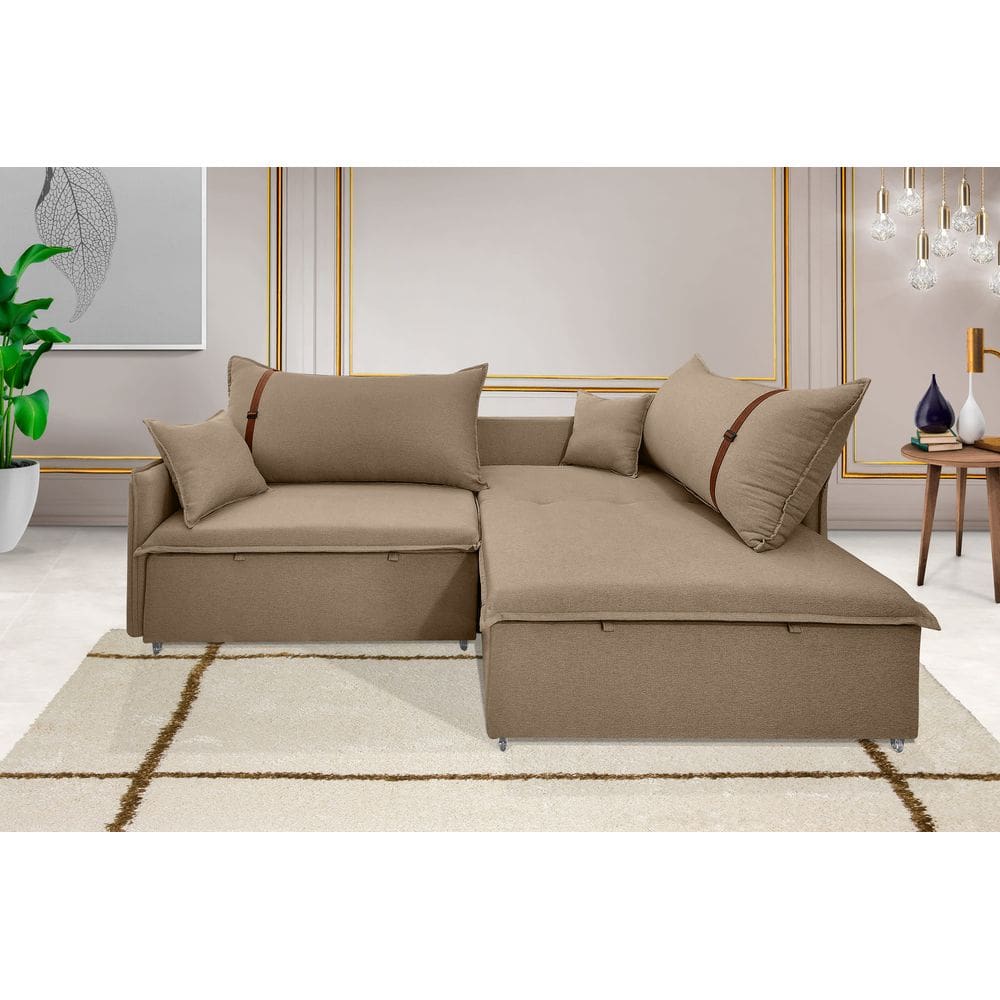 Sofá Valence Slim Premium Sem Caixa de 1,80m - Linho cor Marrom