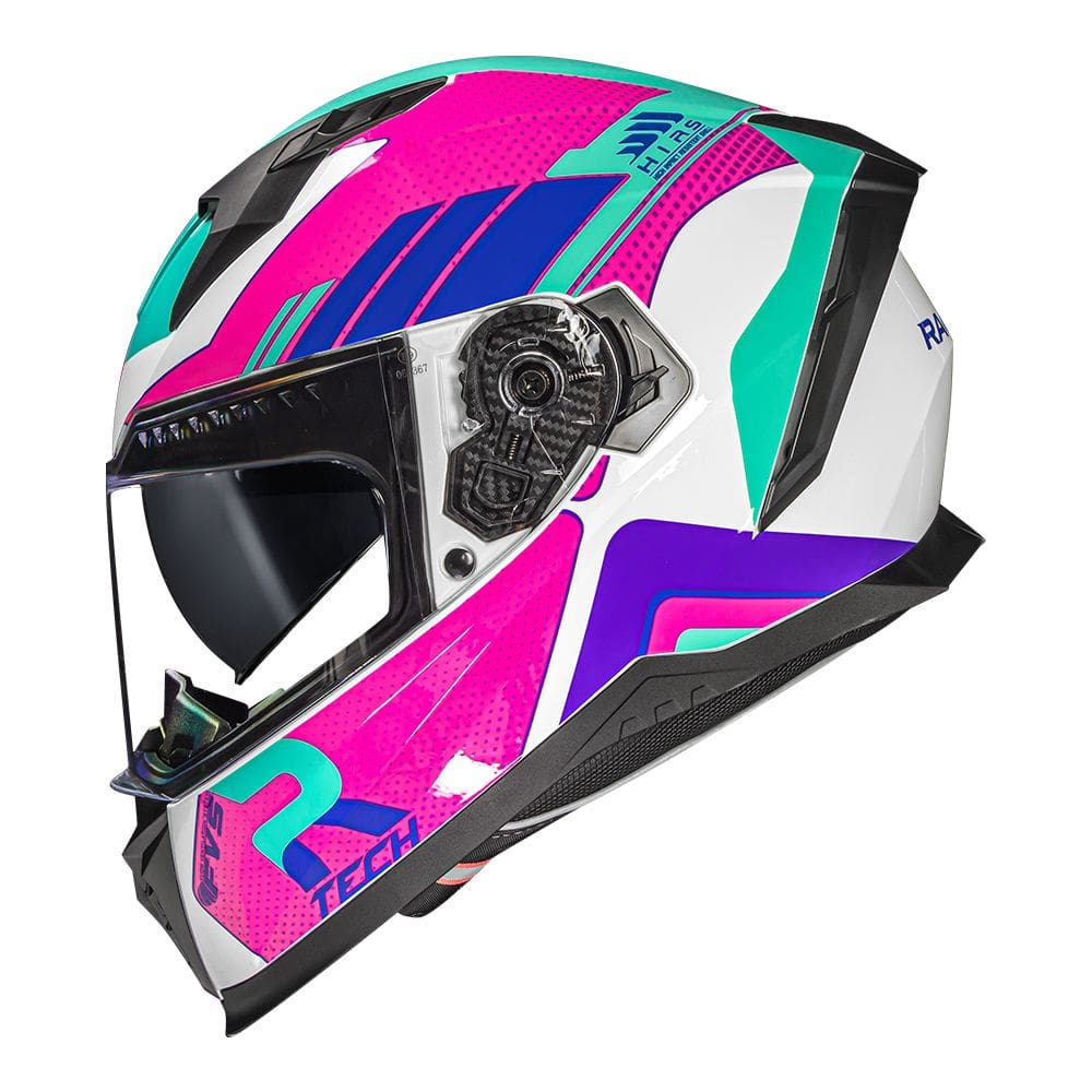 Capacete Race Tech Volt Track Branco e Rosa