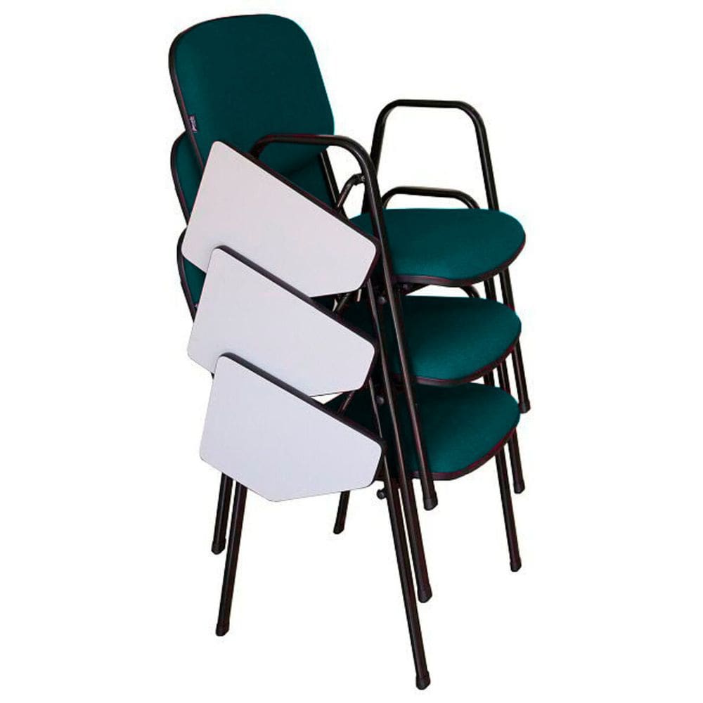 03 Cadeiras Universitárias Linha Hotel Auditório Verde