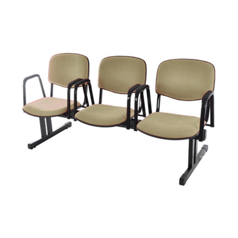Cadeira em longarina para Auditórios Linha Hotel Bege