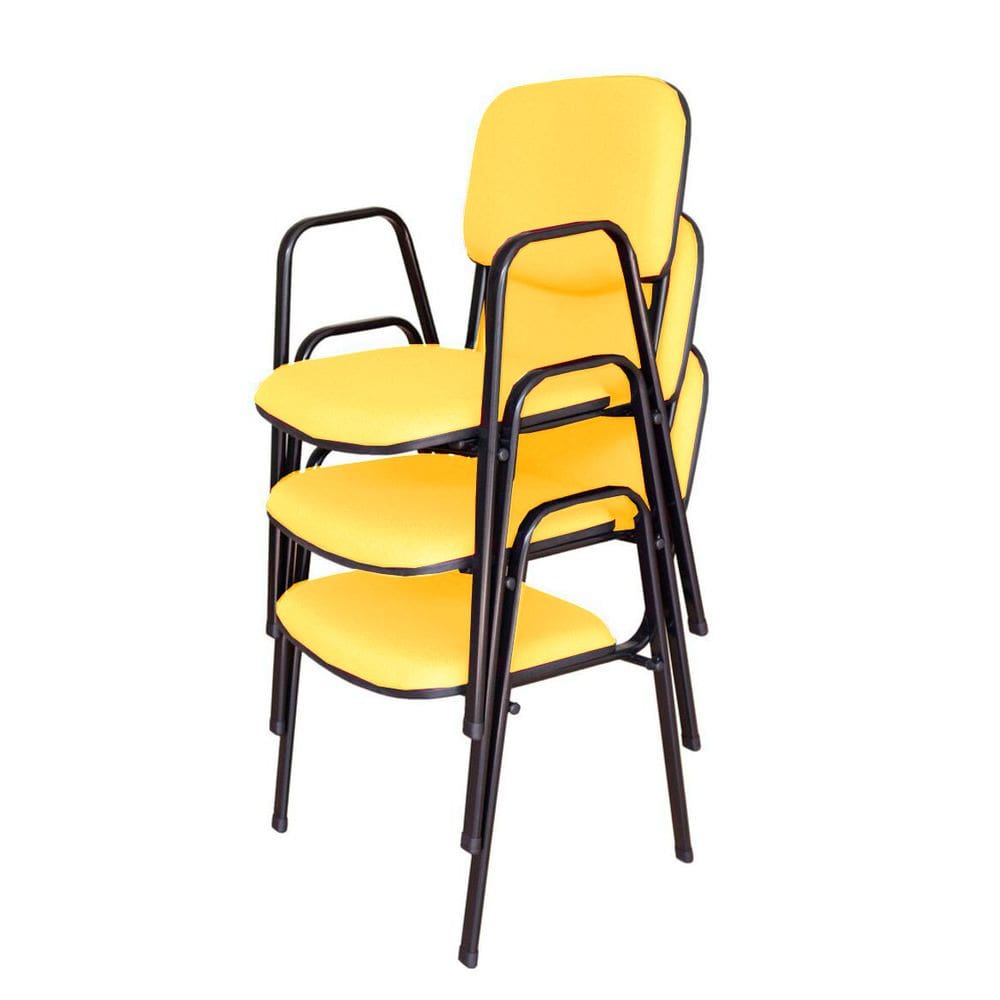 03 Cadeiras para Auditórios Linha Hotel Auditório Amarelo