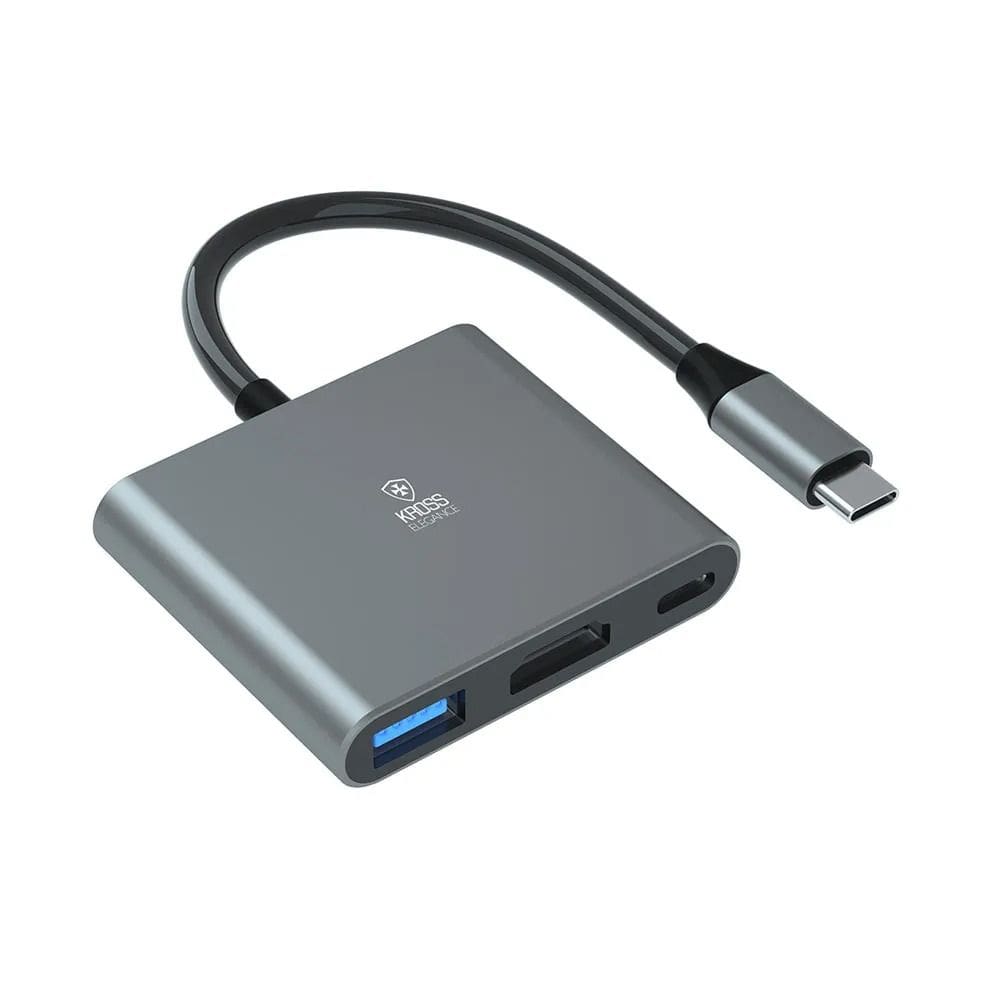 Hub Adaptador Kross Tipo C P Hdmi/pd/usb 3.0 Uct301