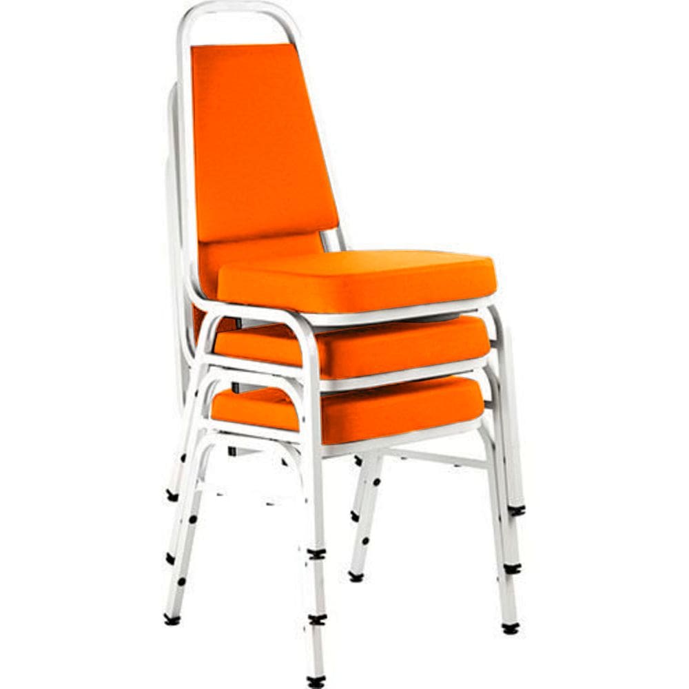 Kit com 3 Cadeiras Empilháveis Linha Hotel Plus Laranja