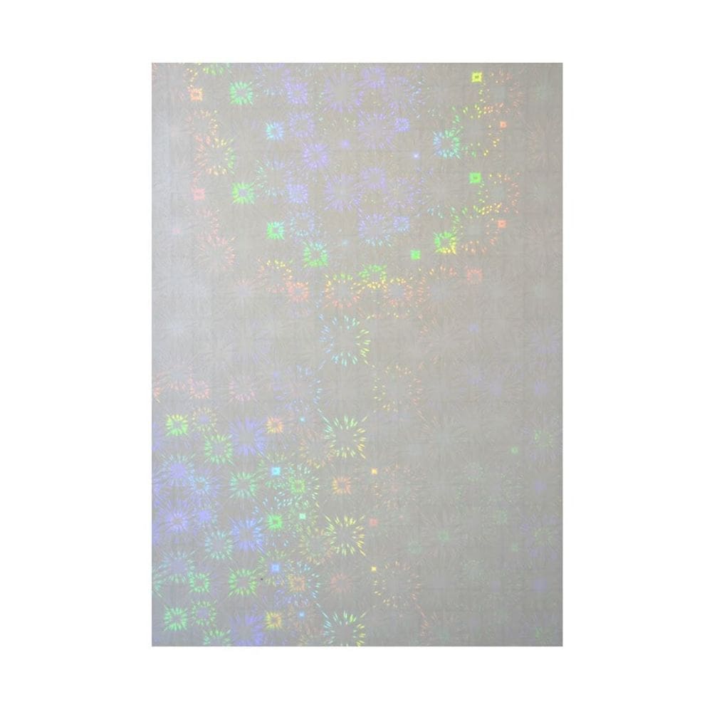 Papel Adesivo Holográfico Vinil Fogos Artificio A4 50Fls