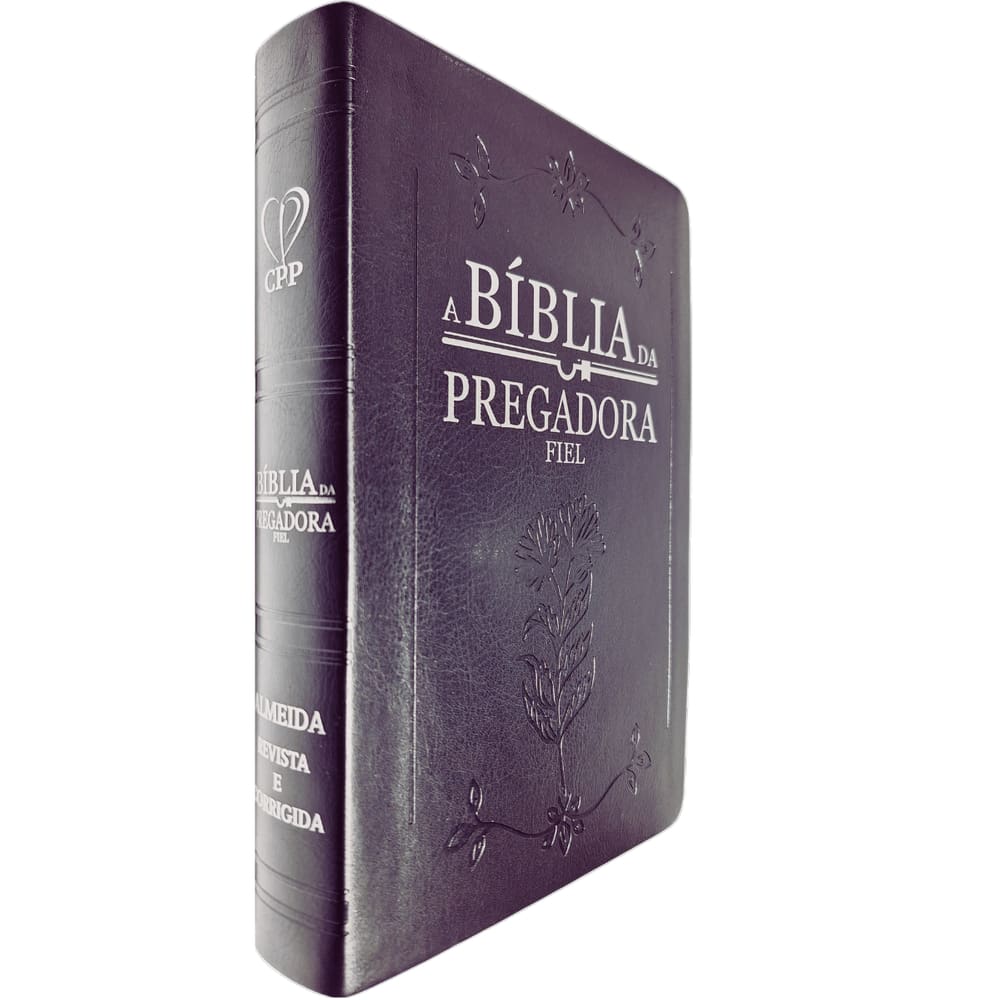 A Bíblia da Pregadora Fiel ARC Full Color Capa PU Luxo Preta Palavras de Deus em Azul e as de Jesus em Vermelho