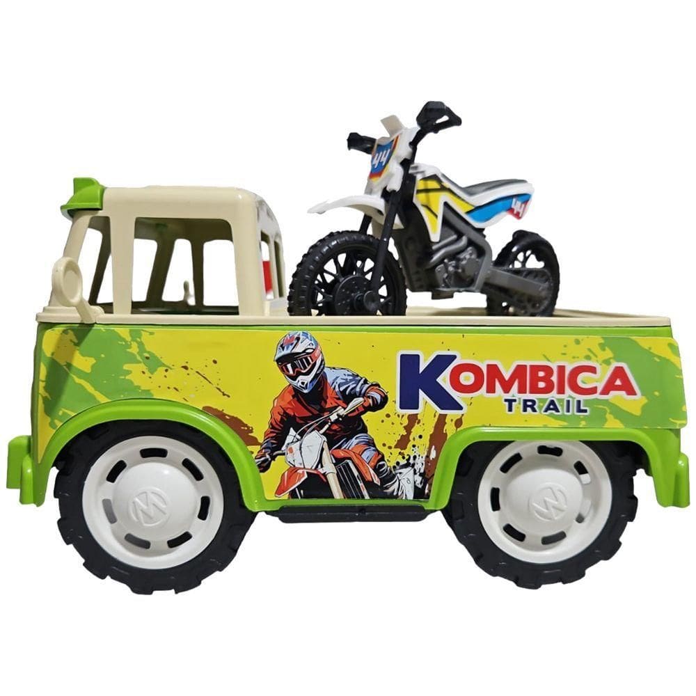 Carrinho Kombica Grande Perua Infantil Modelos Colecionáveis Trail Verde