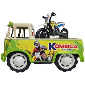 Carrinho Kombica Grande Perua Infantil Modelos Colecionáveis Trail Verde