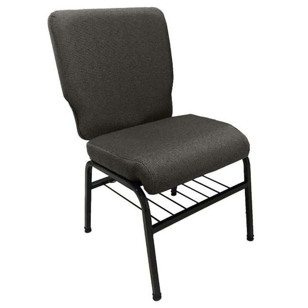 01 Cadeira para Igrejas c/ Porta Biblía e Porta Cálice Cinza