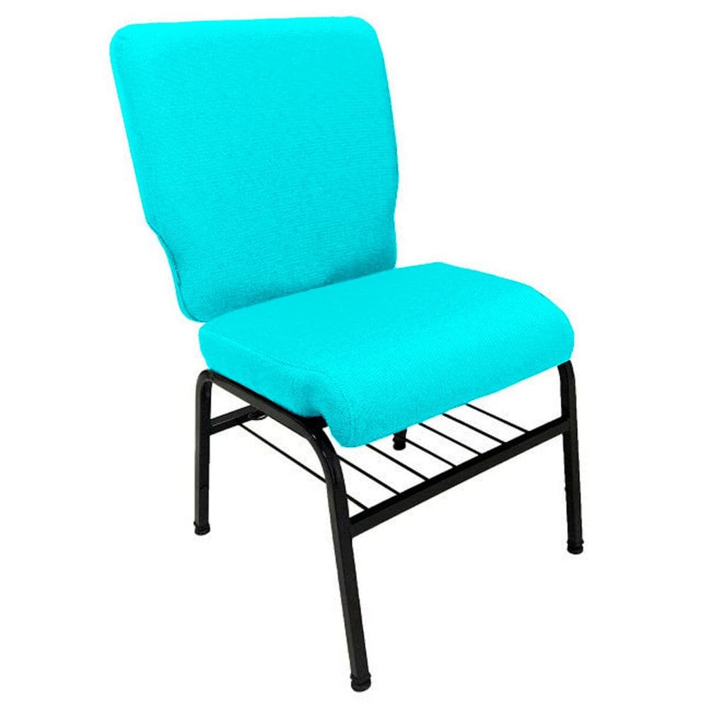 01 Cadeira para Igrejas c/ Porta Biblía e Porta Cálice Verde