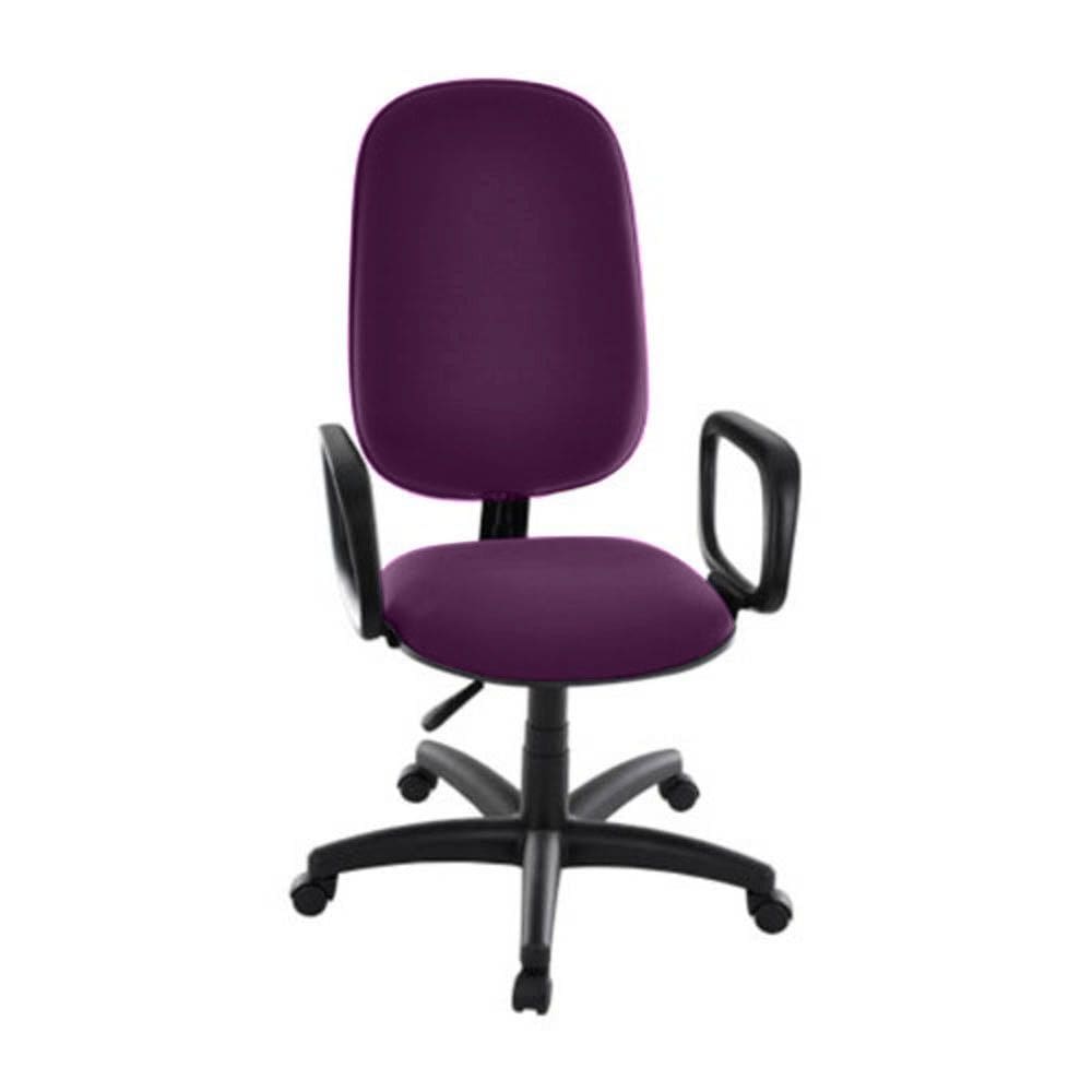 Cadeira Presidente para Escritório com Braços Linha Uno Roxo