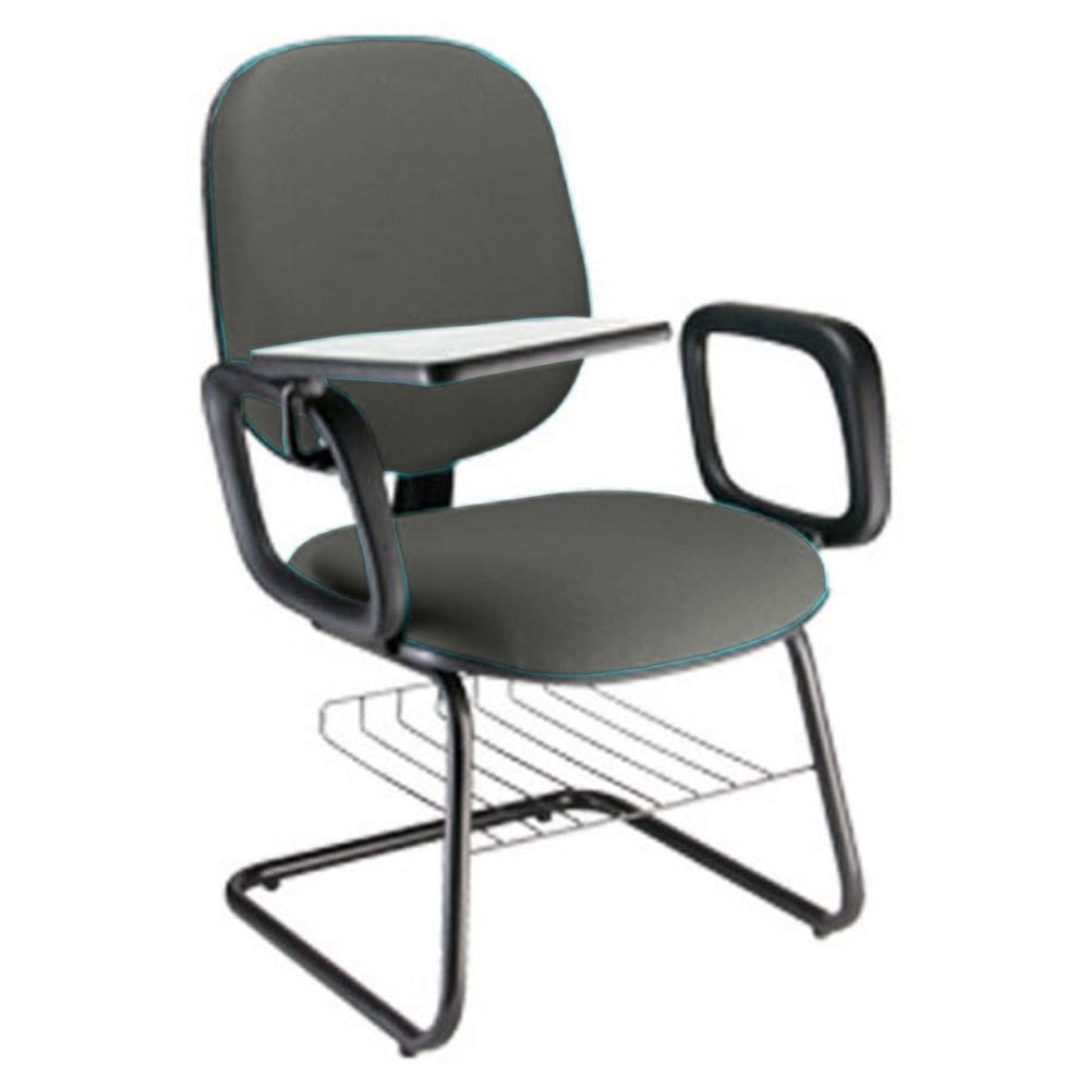 Cadeira Universitária com prancheta para Escolas Linha Uno Cinza