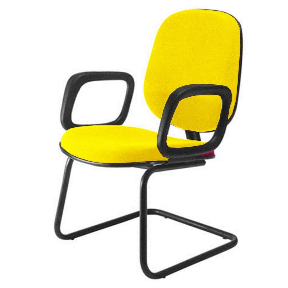 Cadeira Diretor Interlocutor para Escritório Linha Uno Amarelo