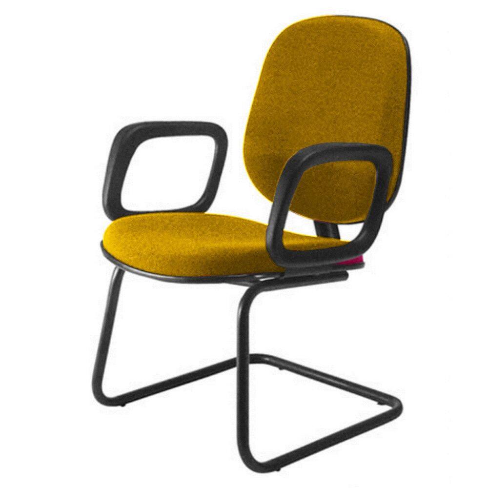 Cadeira Diretor Interlocutor para Escritório Linha Uno Amarelo