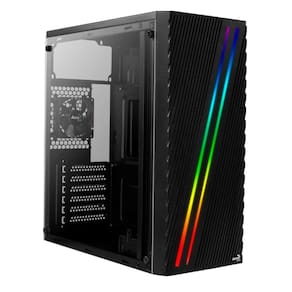 Gabinete Game Aerocool Streak V1 RGB ATX Acrilico Preto - STREAK-A-BK-v1