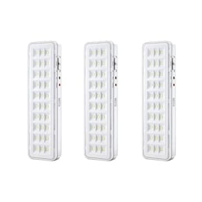 Kit Iluminação de Emergência Com 30 Leds 2w Bivolt Branco Frio Elgin - 3 Unidades