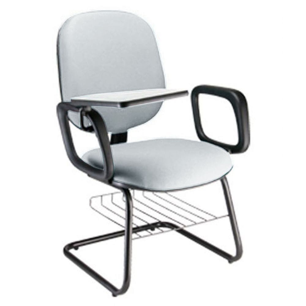 Cadeira Universitária com prancheta para Escolas Linha Uno Cinza