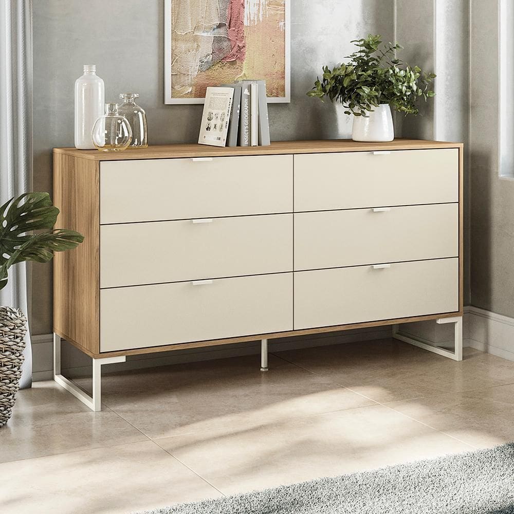 Cômoda Kappesberg 6 Gavetas Itapuã/Argila Carb