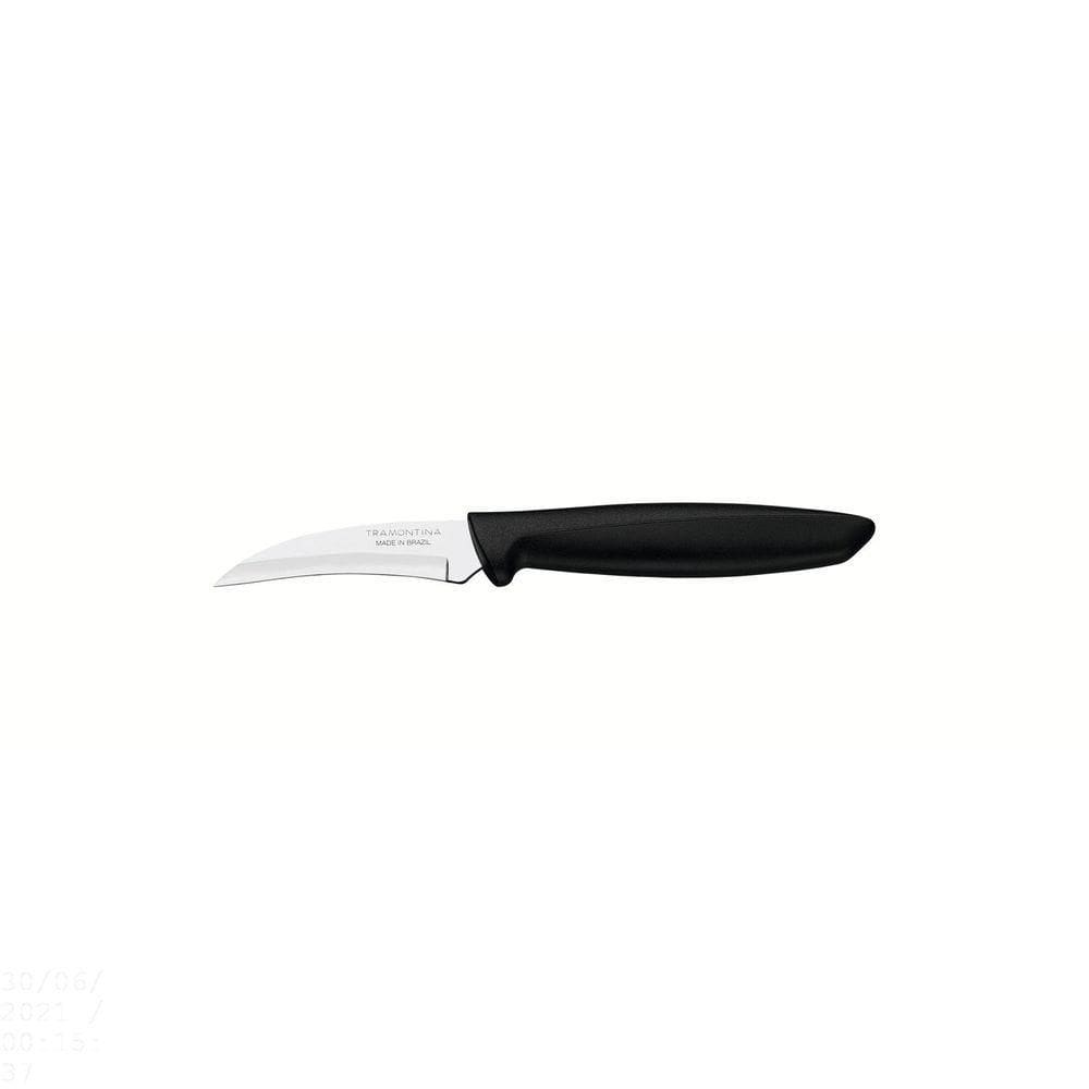 Faca Para Tornear Plenus Com Lâmina Em Aço Inox E Cabo De Polipropileno Preto 3”