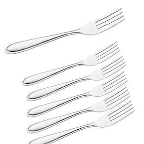 Jogo Garfo De Mesa Inox 6 Peças Restaurante Pizzaria Casa Classic