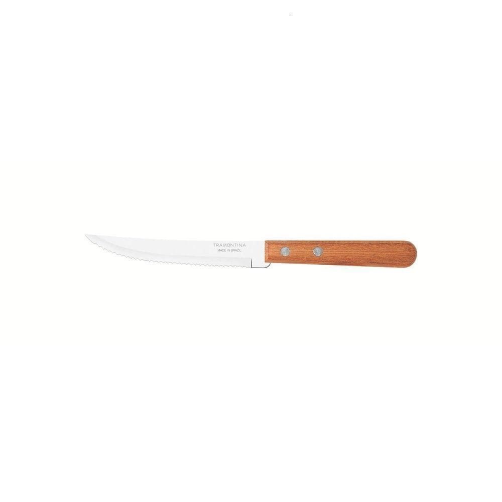 Faca Para Churrasco Dynamic Com Lâmina Em Aço Inox E Cabo De Madeira Natural 5"