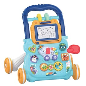 Andador Infantil P/ Bebê Atividades Azul C/ Luz E Som Dm6750
