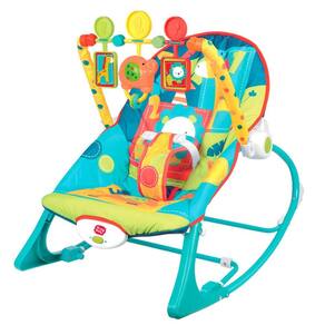 Cadeira Baby De Descanso Musical Vibratória Azul Até 18kg