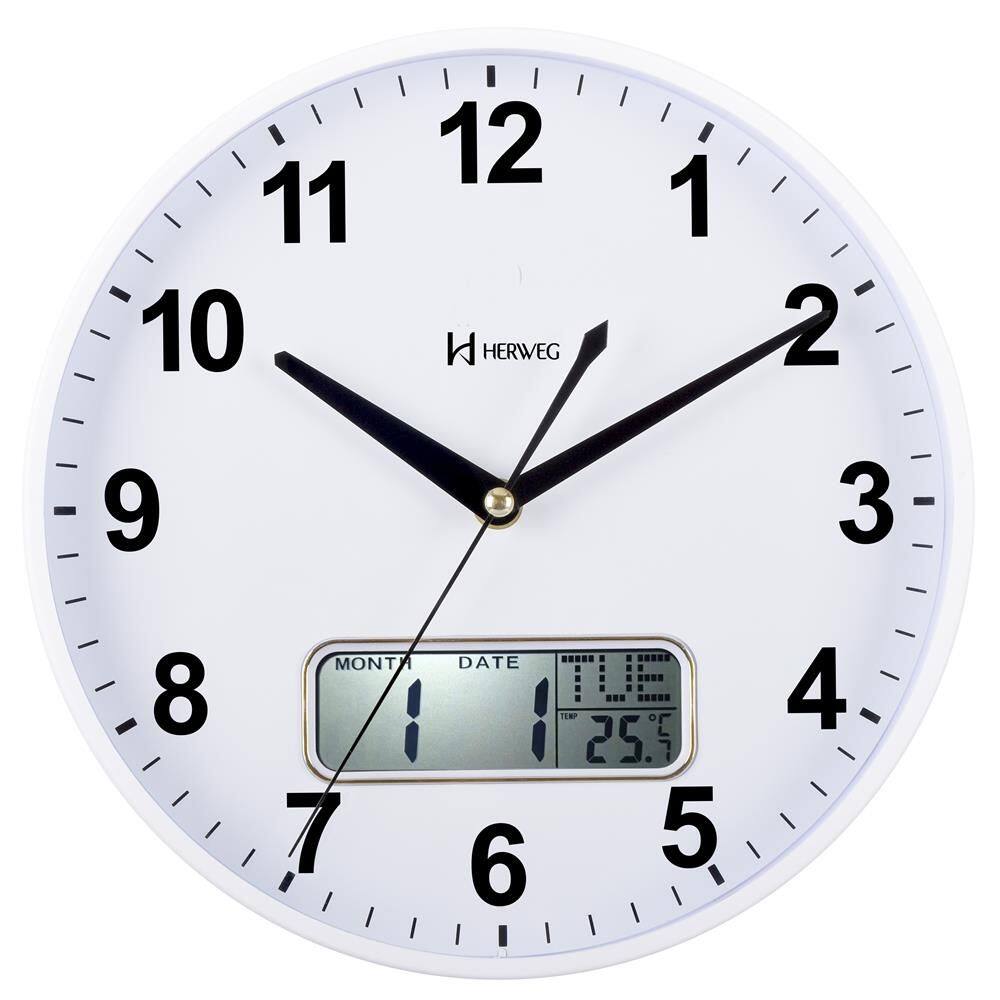Relógio De Parede Herweg Ref: 4608-021 Branco Anadigi