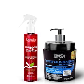 Kit Masc. Blindagem e Vinagre Capilar de Maçã Forever Liss