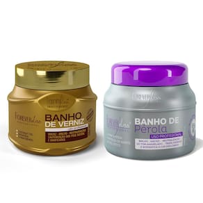 Kit Mascara Banho de Perola e Banho de Verniz Forever Liss