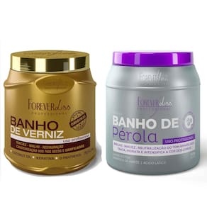 Kit Masc. Banho de verniz e Banho de Perola Forever Liss 1kg