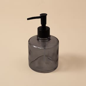 porta sabonete liquido de vidro retrô banheiro - Oikos