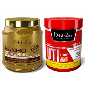 Kit Mascara UTI e Másc. Banho de Verniz Forever Liss 1Kg
