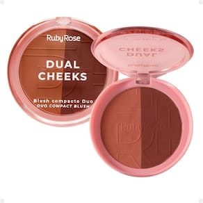Blush Compacto Duo Ruby Rose Dual Cheeks Ivory e Bronze Hb-m03-4