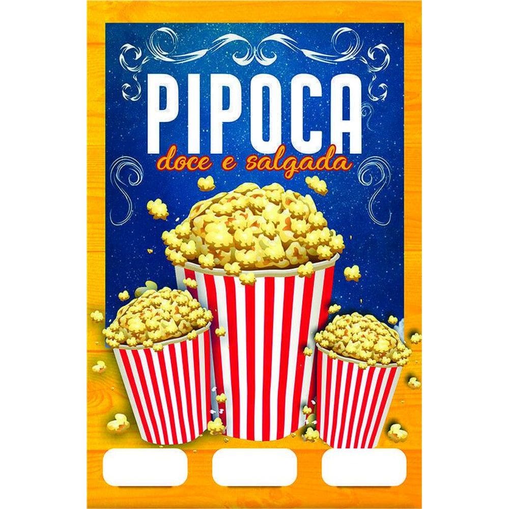 Banner Arte Pronta - Pipoca Doce E Salgada