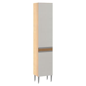 Armário Paneleiro com 2 Portas Sabrina 40x202cm MDP Branco Avelã 0466 Menu Móveis