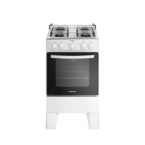 Fogão 4 Bocas Com Mesa Inox Milão Plus 30000177 Atlas Branco Bivolt