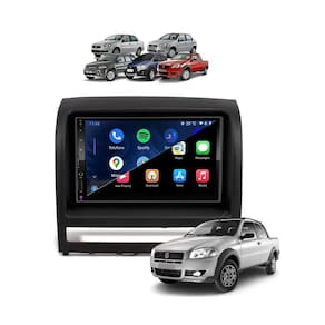 Kit Multimídia Palio Strada Siena EL ELX 2005 / 2011 7 Pol Carplay Androidauto Connectmedia Cm7 Faaftech