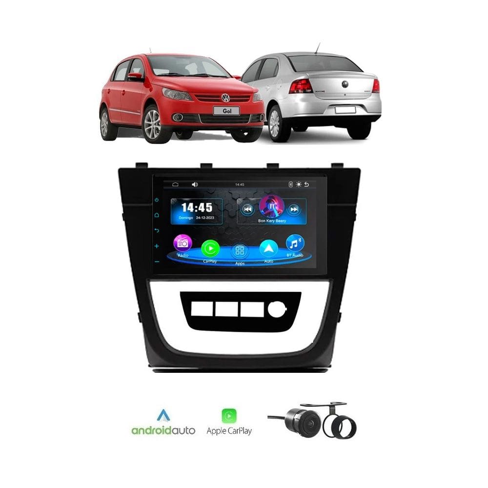 Kit Multimídia Gol Voyage Saveiro G5 2009 / 2012 7 Pol Carplay Androidauto Connectmedia Cm7 Faaftech