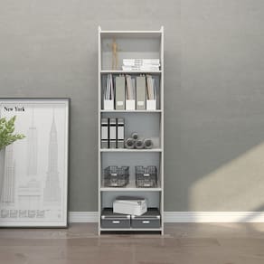 Estante Multiuso com 4 Prateleiras 57x183cm MDP Branco 0700 Menu Móveis