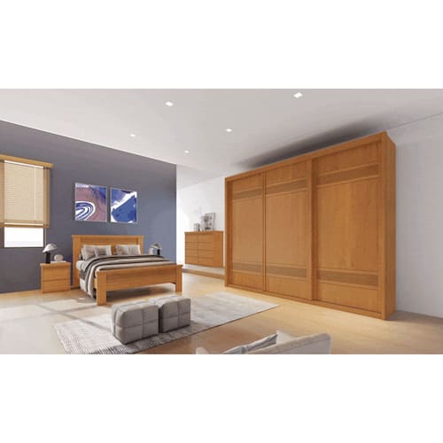 imagem-Guarda Roupa Casal 3 Portas 6 Gavetas - Pacioli Sky - Móveis Bettio - Palha