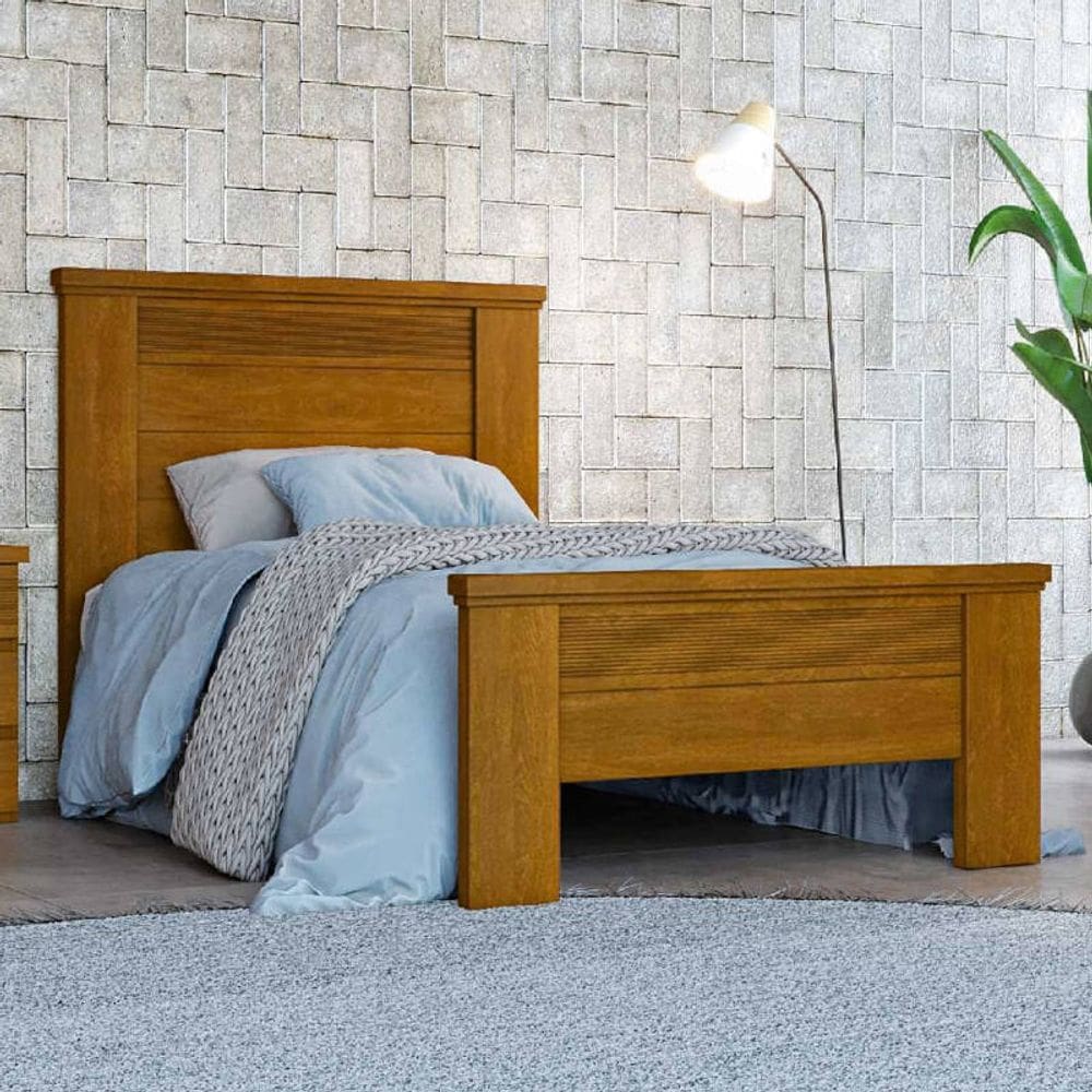 Cama Solteiro com Aplique Frisado - Paolo 900 - Móveis Bettio