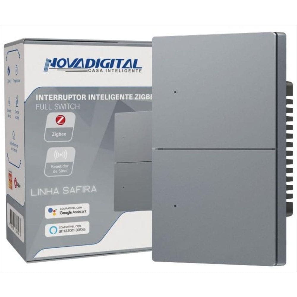 Interruptor Inteligente Novadigital 2 Teclas Físicas Zigbee