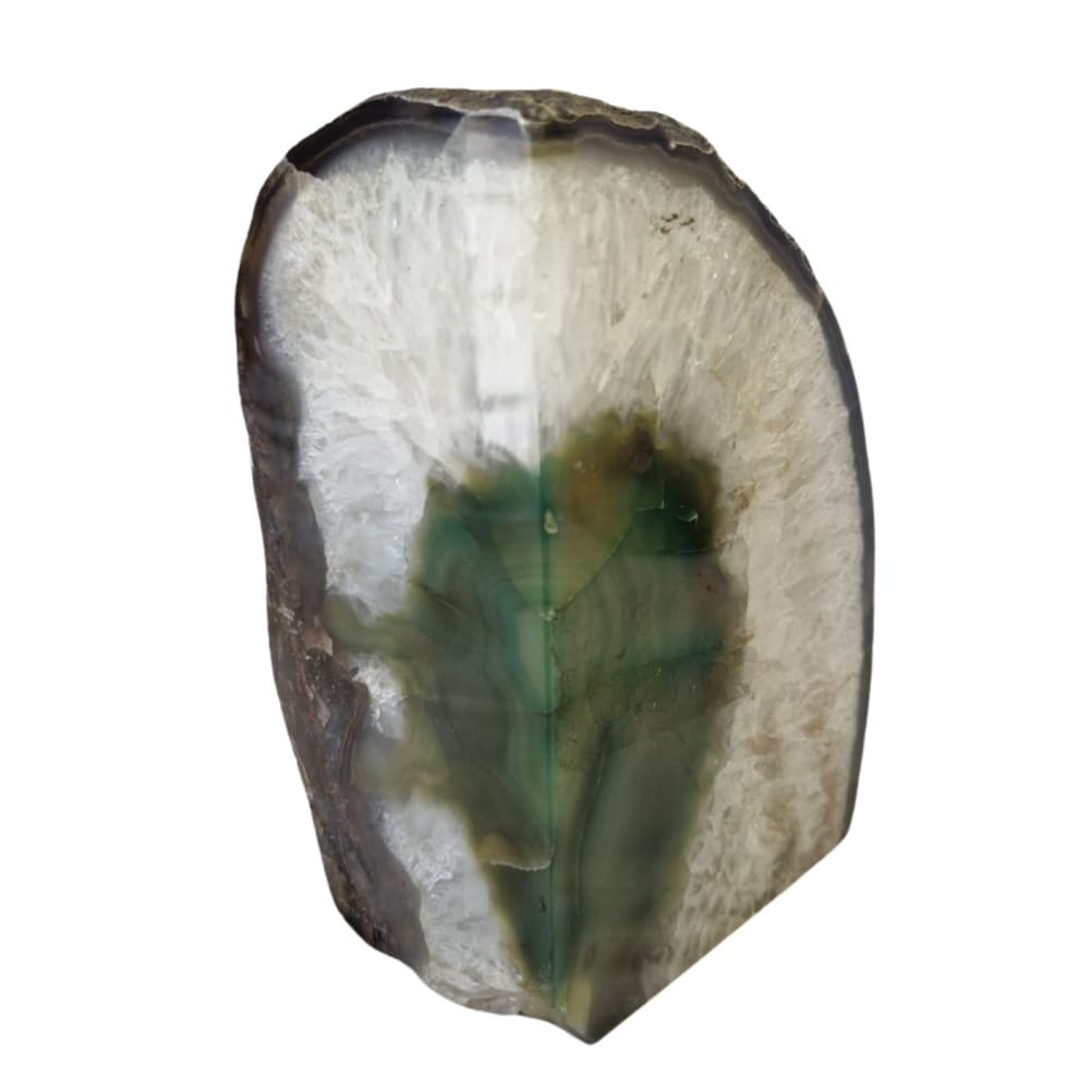 Pedra Natural Geodo Ágata Verde 1,9 kg a 2,0 kg Decoração