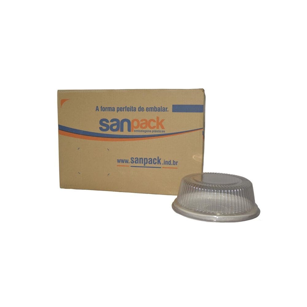 Embalagem Bolo Pequena Sanpack S-32 Brm Tampa Média C/100 Pr