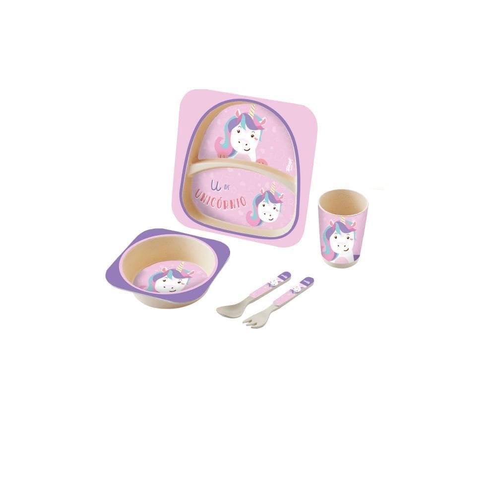 Kit Alimentação Baby 5 Peças Unicórnio - Zoop Toys