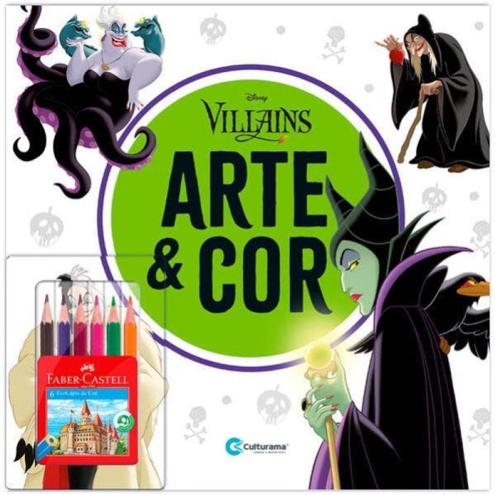 Arte E Cor Com Lápis De Cor Vilões