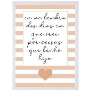 Quadro Decorativo Dias Em Que Orei Moldura Branca 24X18Cm