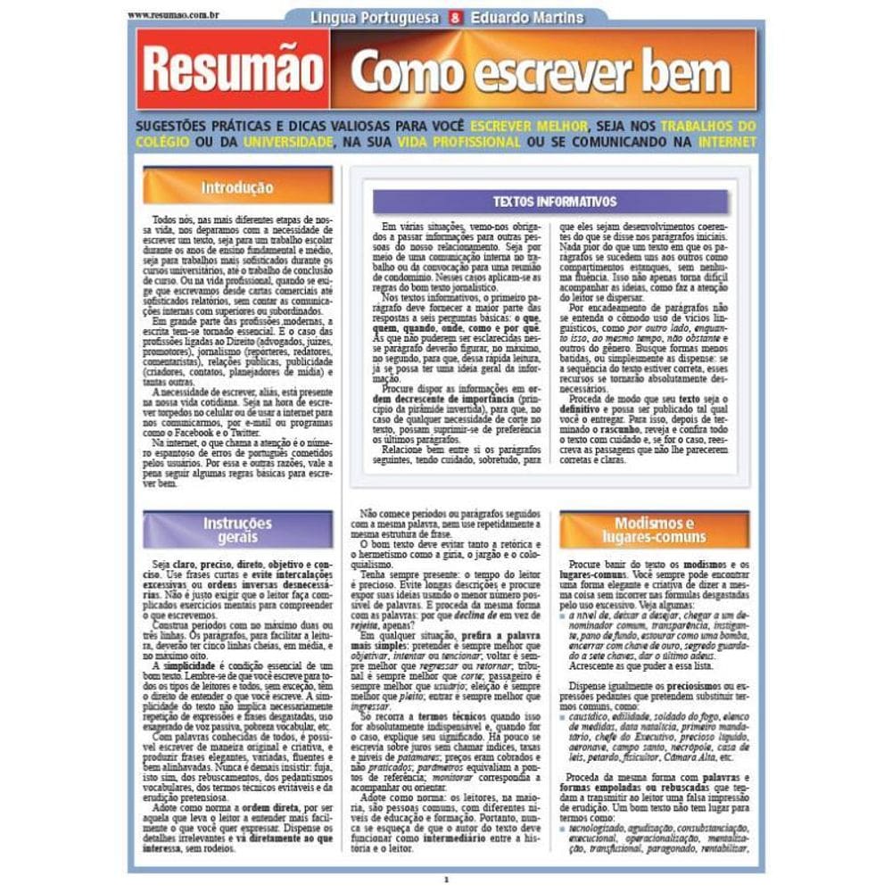 Como Escrever Bem